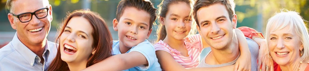 Happy family receiving wellness care