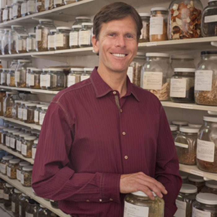 Jorgen Jensen with herbal pharmacy  Jorgen Jensen with herbal pharmacy